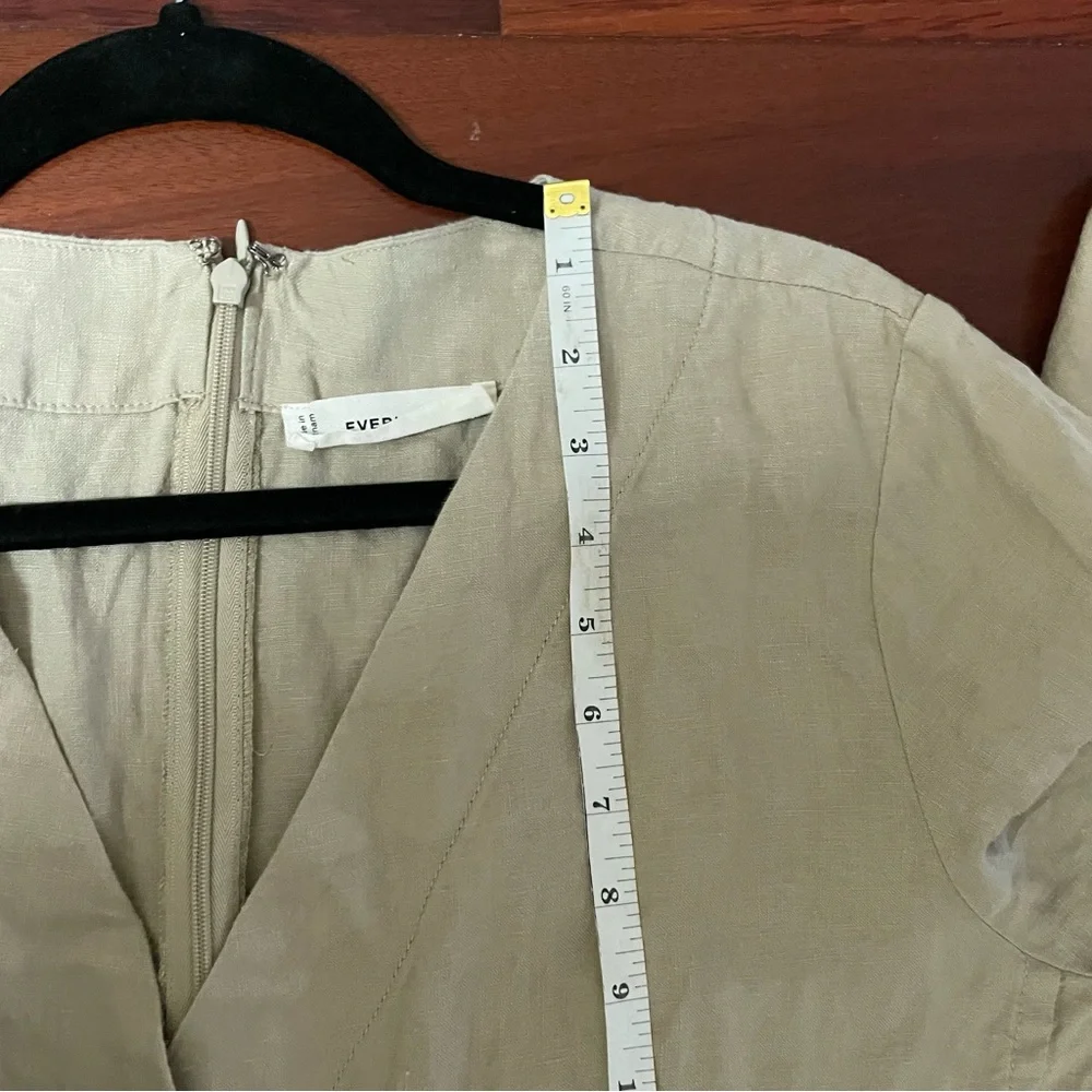 Everlane Linen Jumpsuit‎ Jumper European Flax Women's Sz 10 B43